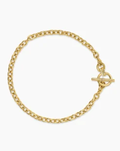 DY Mercer® Toggle Chain Necklace 18K Yellow Gold with Diamonds, 8mm