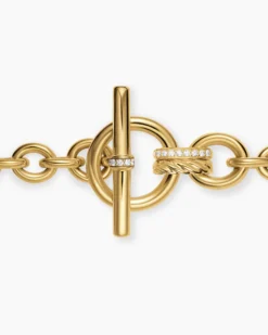 DY Mercer® Toggle Chain Necklace 18K Yellow Gold with Diamonds, 8mm