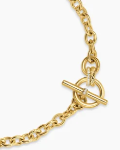 DY Mercer® Toggle Chain Necklace 18K Yellow Gold with Diamonds, 8mm