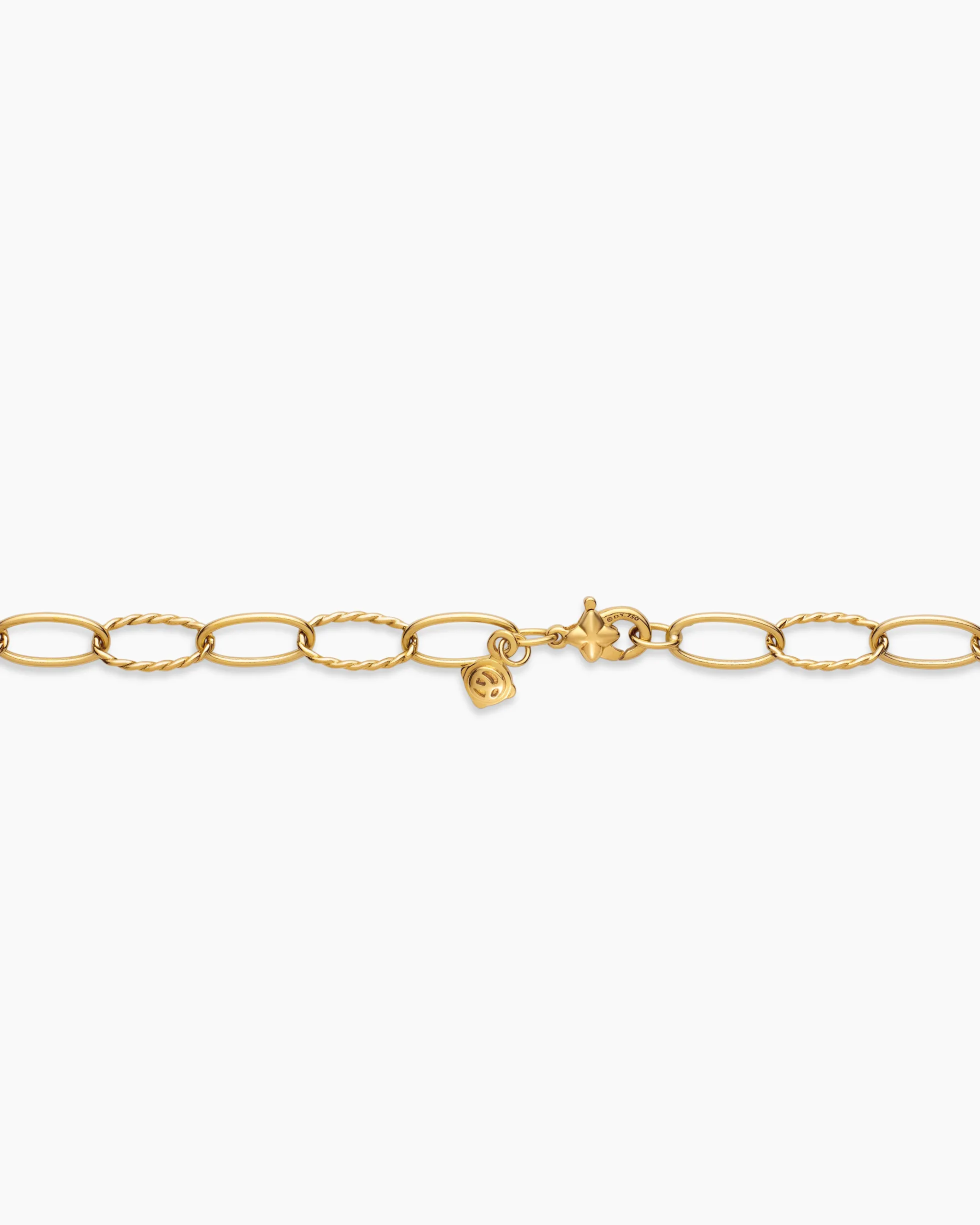 Elongated Oval Link Necklace 18K Yellow Gold, 6mm