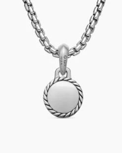 Evil Eye Amulet Sterling Silver with Lapis, 14.5mm