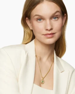 Evil Eye Mobile Amulet 18K Yellow Gold with Pavé Emeralds and Diamonds, 20.5mm