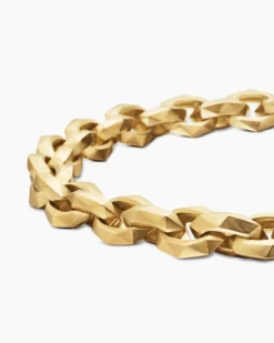 Faceted Chain Bracelet 18K Yellow Gold, 7mm