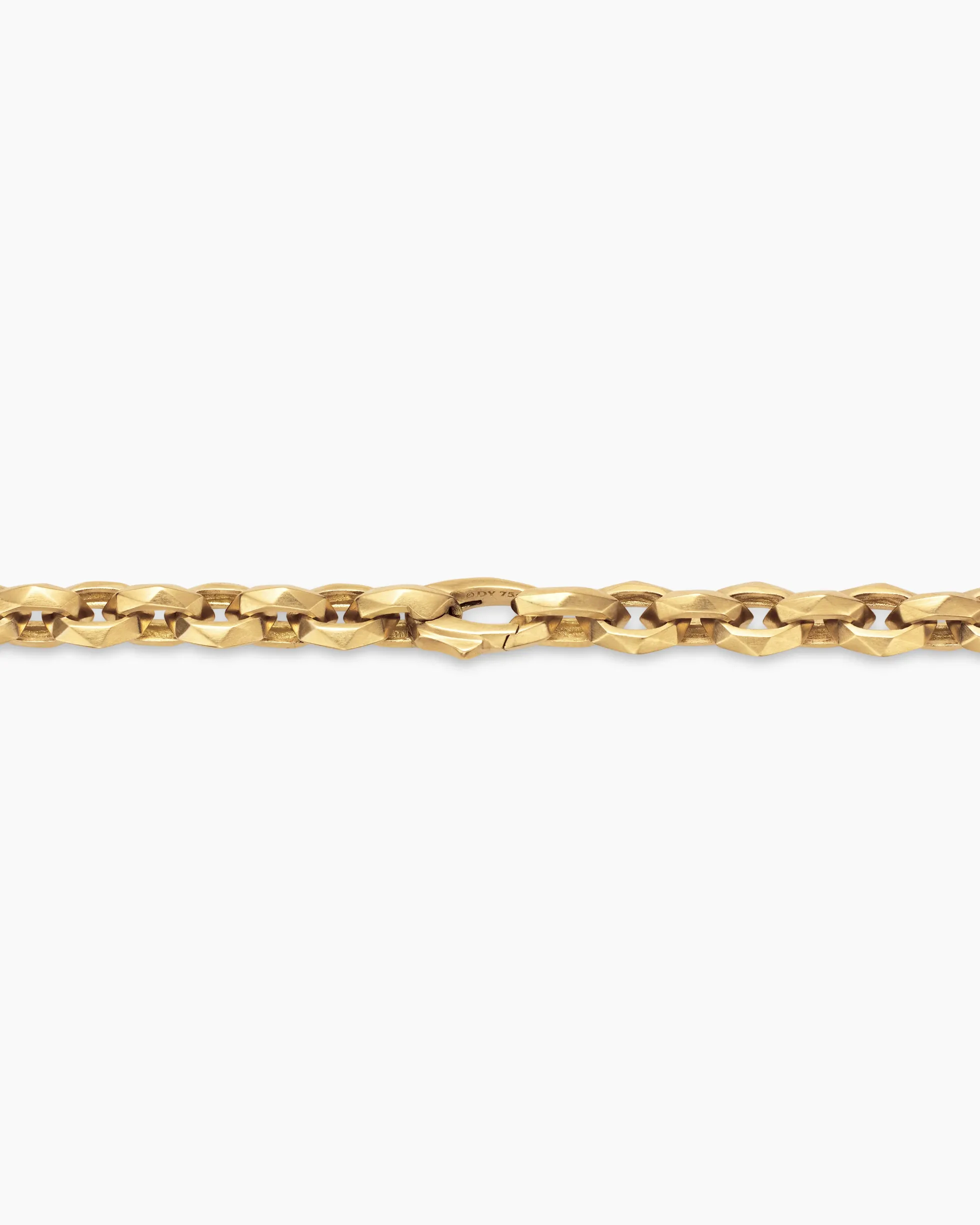 Faceted Chain Necklace 18K Yellow Gold, 7mm