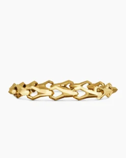 Faceted Link Bracelet 18K Yellow Gold, 9mm