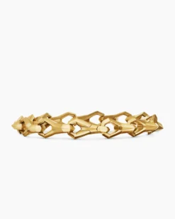 Faceted Link Bracelet 18K Yellow Gold, 9mm
