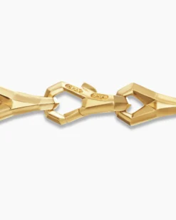 Faceted Link Bracelet 18K Yellow Gold, 9mm