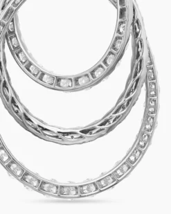 Floating Diamonds Drop Pendant White Gold