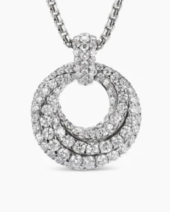 Floating Diamonds Pendant White Gold