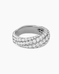 Floating Diamonds Ring White Gold