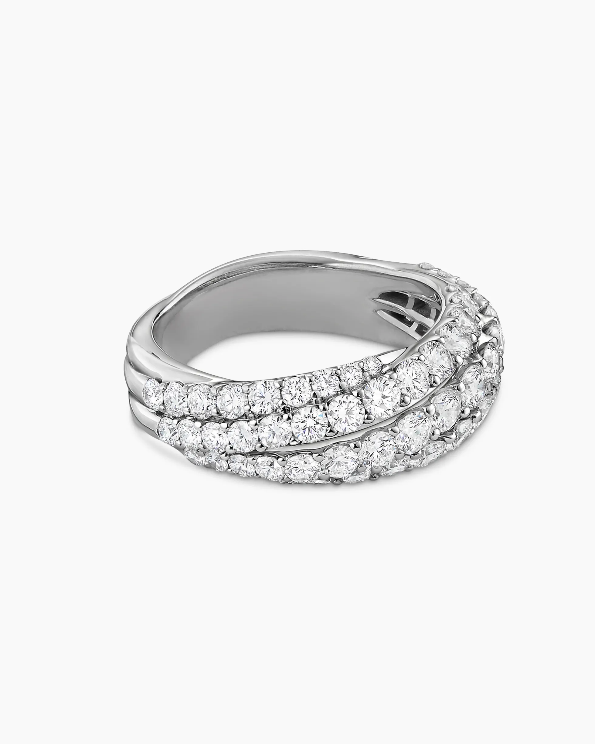 Floating Diamonds Ring White Gold
