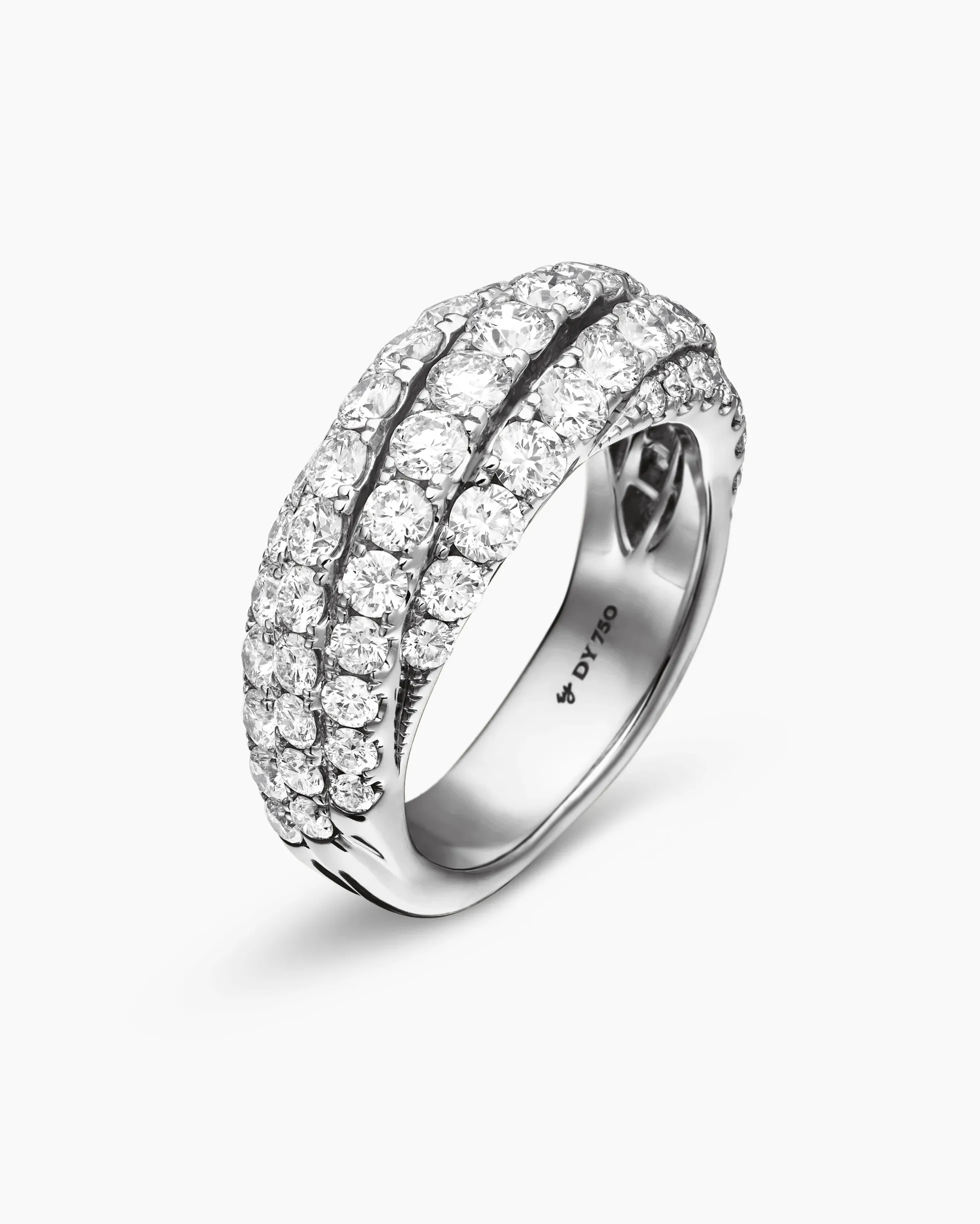 Floating Diamonds Ring White Gold