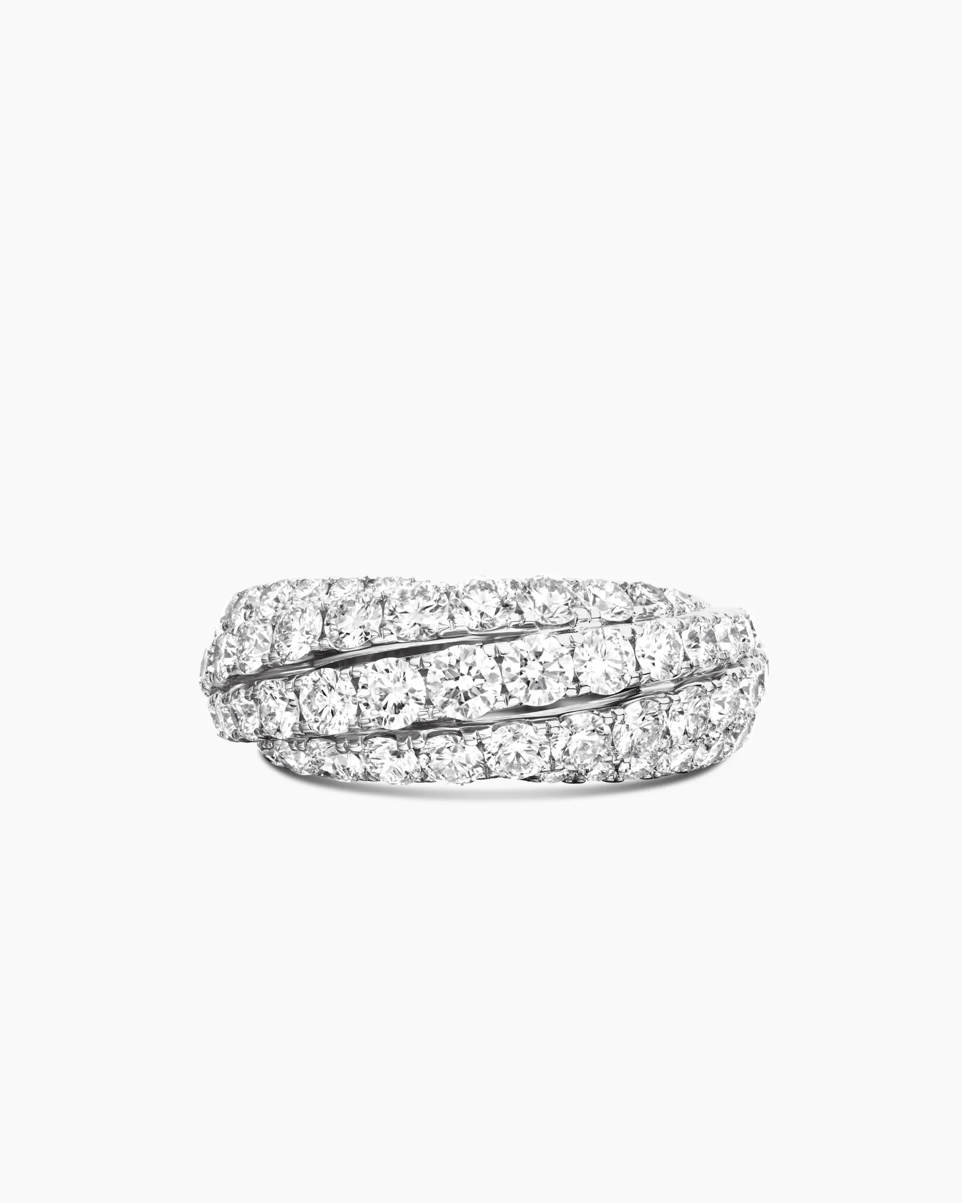Floating Diamonds Ring White Gold