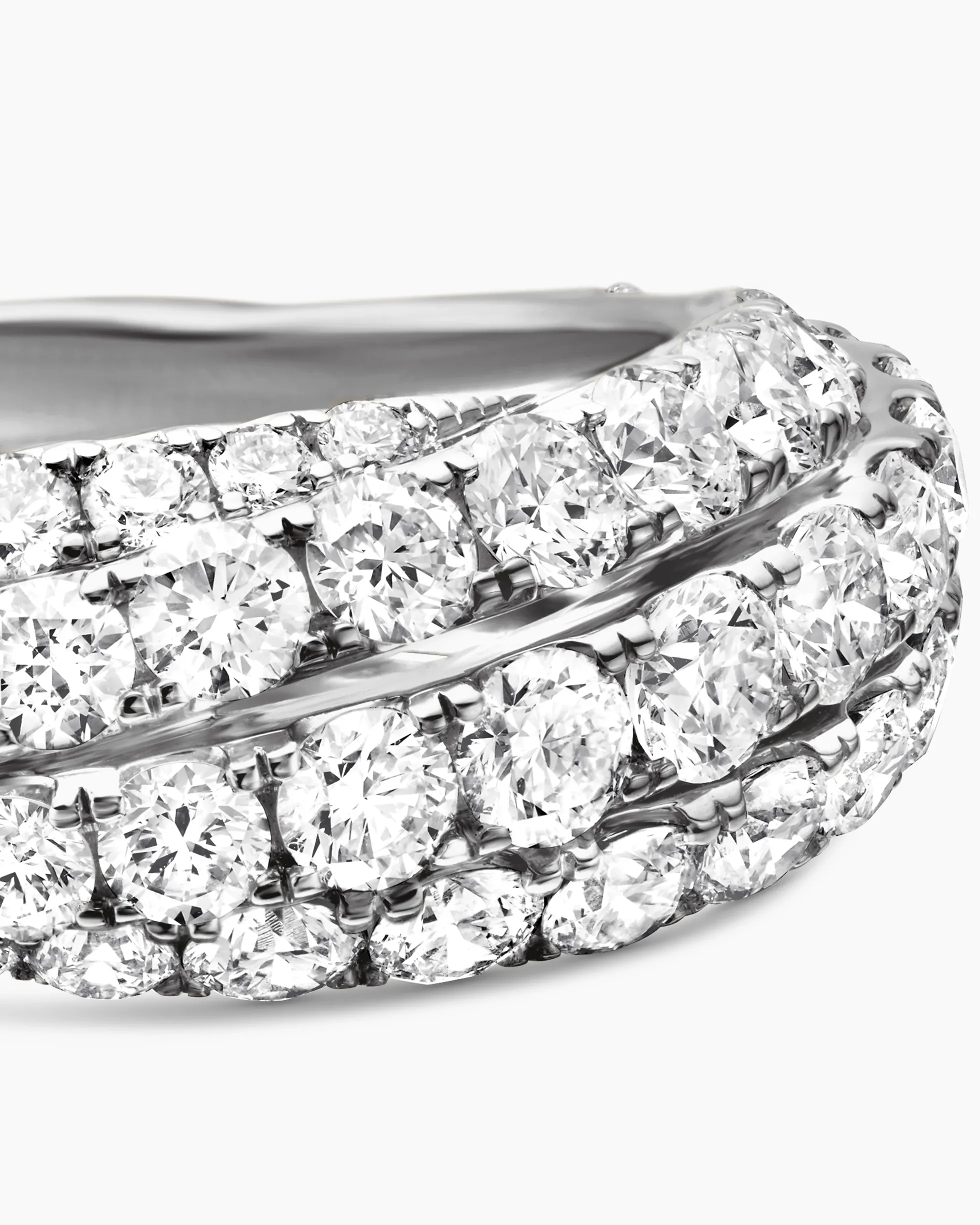 Floating Diamonds Ring White Gold