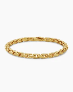 Fluted Chain Bracelet 18K Yellow Gold, 5mm