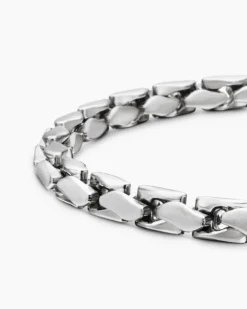 Fluted Chain Bracelet Sterling Silver, 5mm