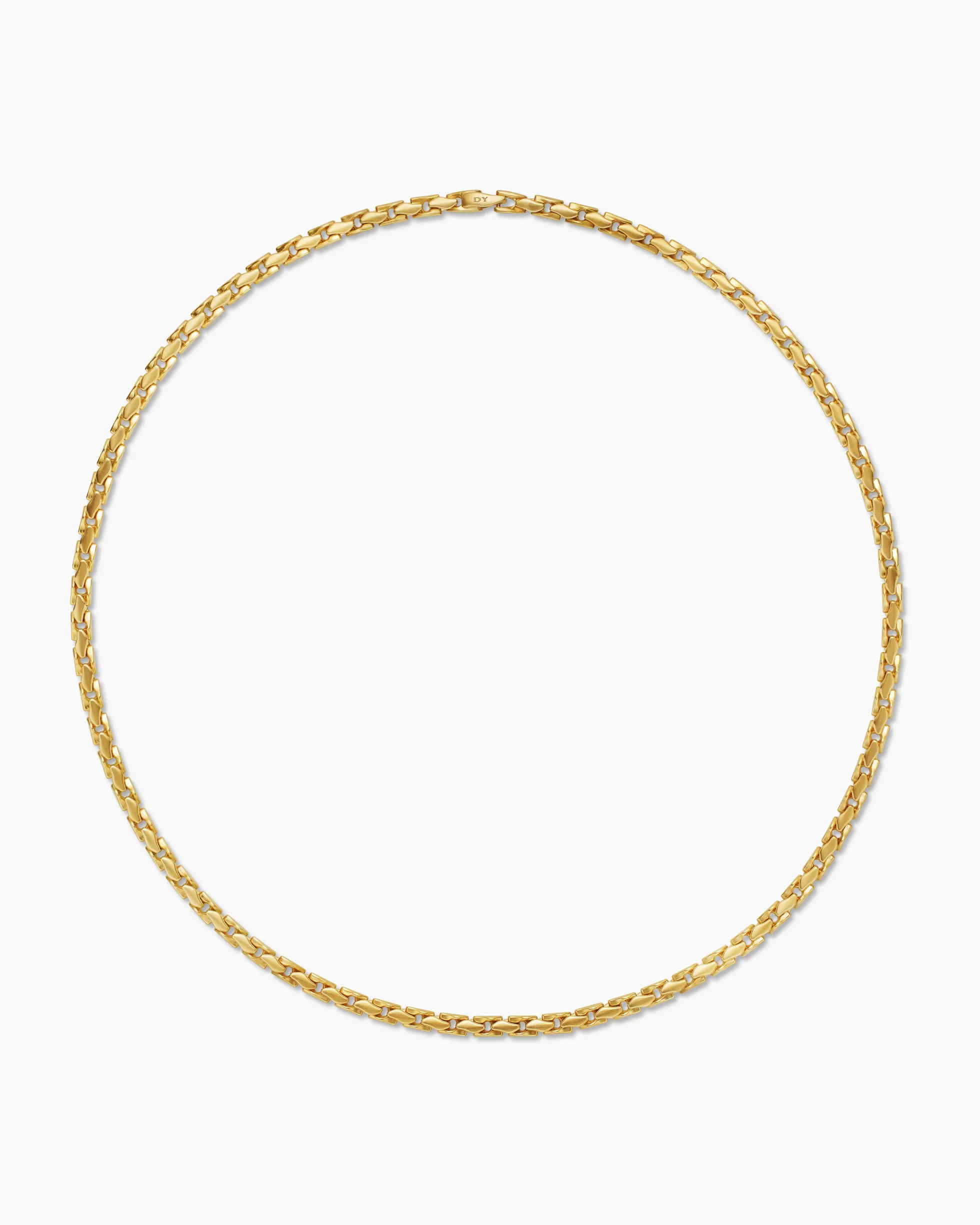Fluted Chain Necklace 18K Yellow Gold, 5mm