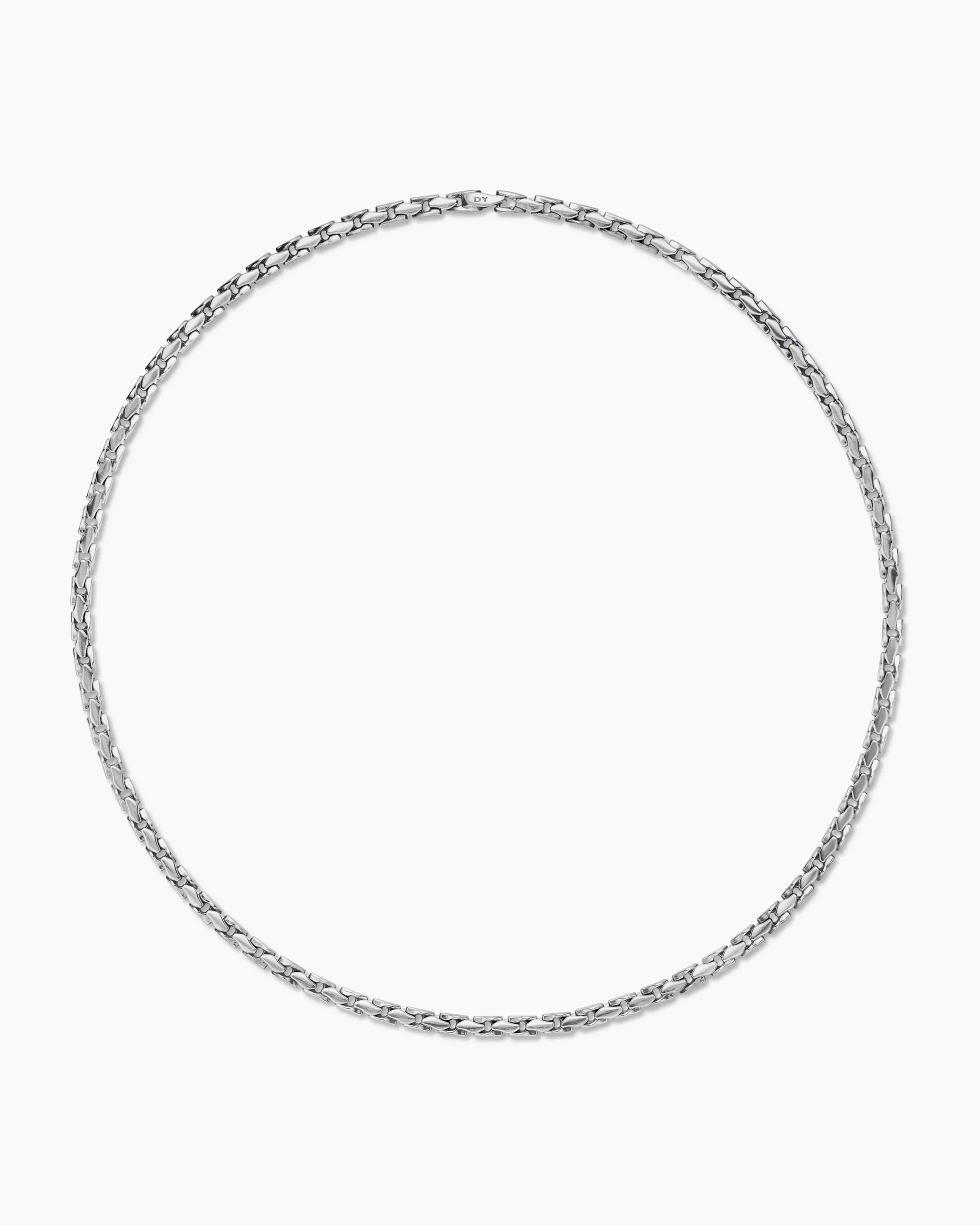 Fluted Chain Necklace Sterling Silver, 5mm