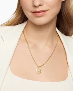 Gemini Amulet 18K Yellow Gold with Diamonds, 19mm