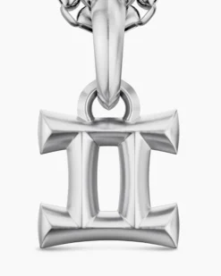Gemini Amulet Sterling Silver, 14.8mm
