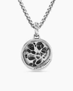 Gemini Amulet Sterling Silver with 18K Yellow Gold and Diamonds, 19mm