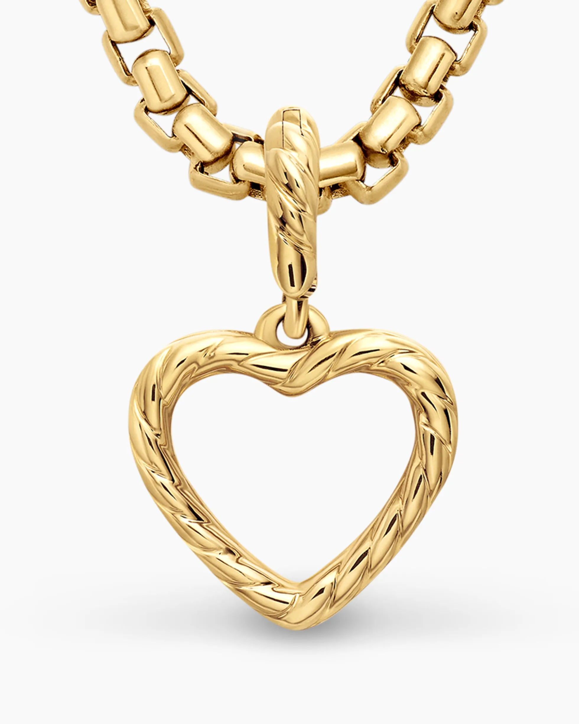 Heart Amulet 18K Yellow Gold with Diamonds, 11mm