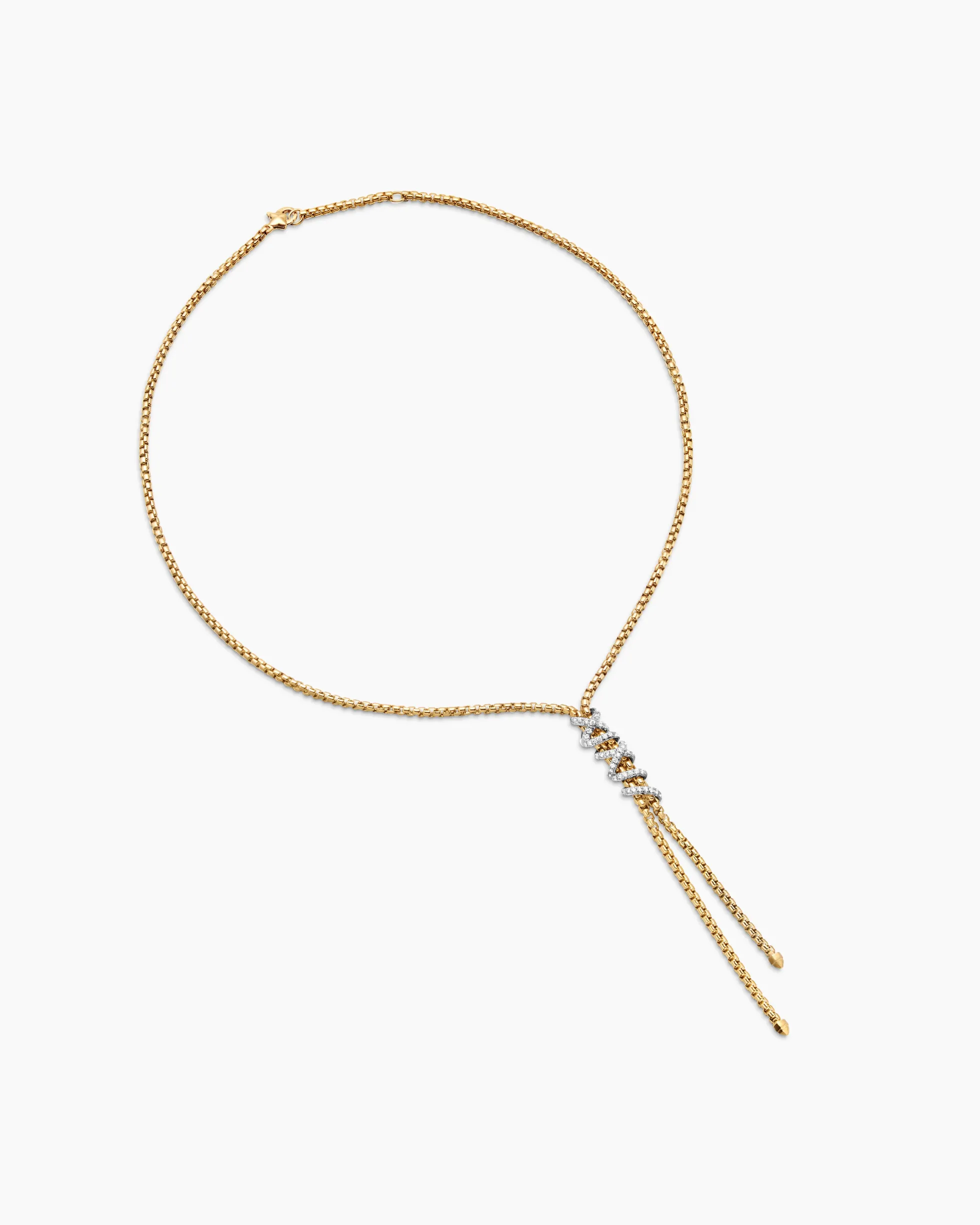 Helena Y Necklace 18K Yellow Gold with Diamonds