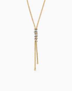 Helena Y Necklace 18K Yellow Gold with Diamonds
