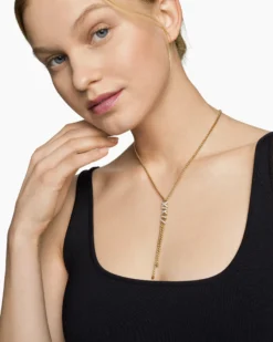 Helena Y Necklace 18K Yellow Gold with Diamonds