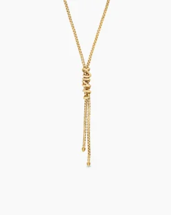Helena Y Necklace 18K Yellow Gold with Diamonds