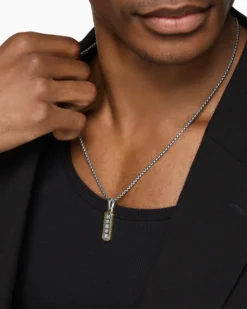 Honor Amulet Sterling Silver with 14K Yellow Gold, 27mm