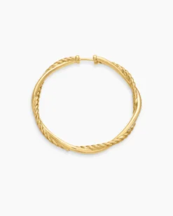 Infinity Hoop Earrings 18K Yellow Gold with Diamonds, 42mm