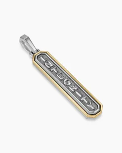 Integrity Amulet Sterling Silver with 14K Yellow Gold, 43mm