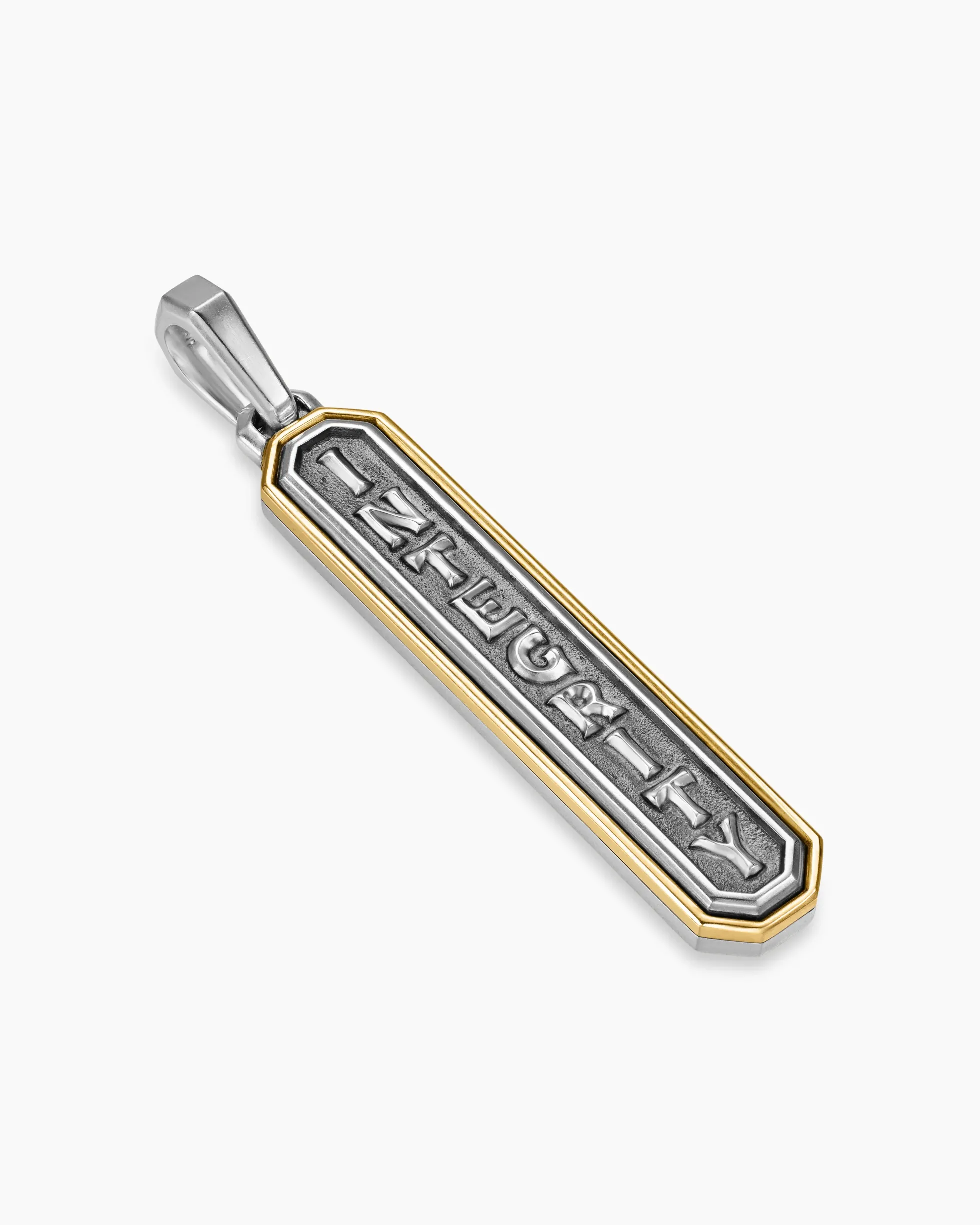 Integrity Amulet Sterling Silver with 14K Yellow Gold, 43mm