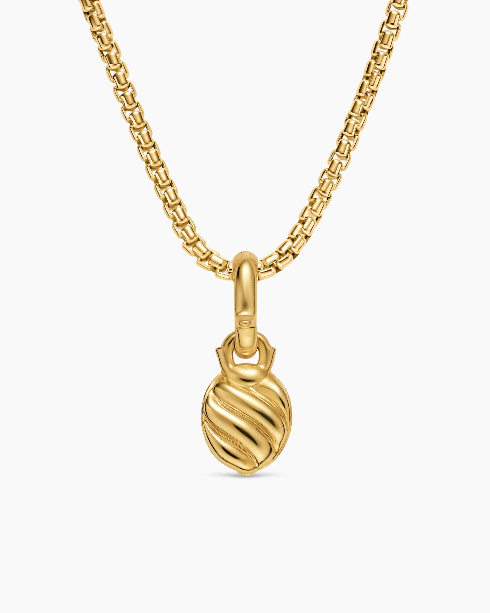 Ladybug Amulet 18K Yellow Gold with Rubies and Black Diamonds, 12.7mm