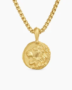 Leo Amulet 18K Yellow Gold, 17mm