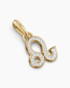 Leo Amulet 18K Yellow Gold with Diamonds, 20mm