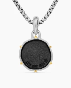 Leo Amulet Sterling Silver with 18K Yellow Gold, 23mm