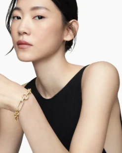 Lexington Chain Bracelet 18K Yellow Gold with Full Pavé Diamonds, 9.8mm