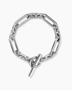 Lexington Chain Bracelet Sterling Silver with Diamonds, 9.8mm