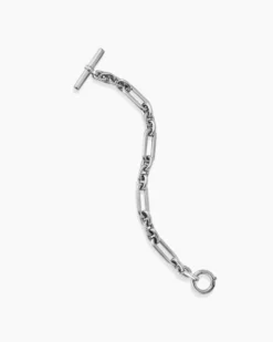 Lexington Chain Bracelet Sterling Silver with Diamonds, 9.8mm