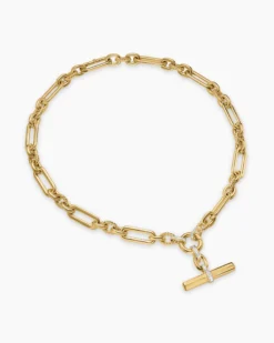 Lexington Chain Necklace 18K Yellow Gold with Diamonds, 9.8mm