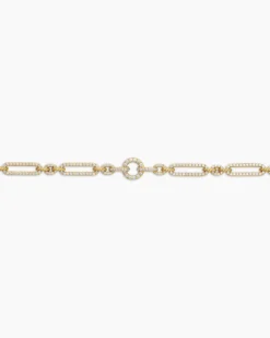 Lexington Chain Necklace 18K Yellow Gold with Diamonds, 6.5mm
