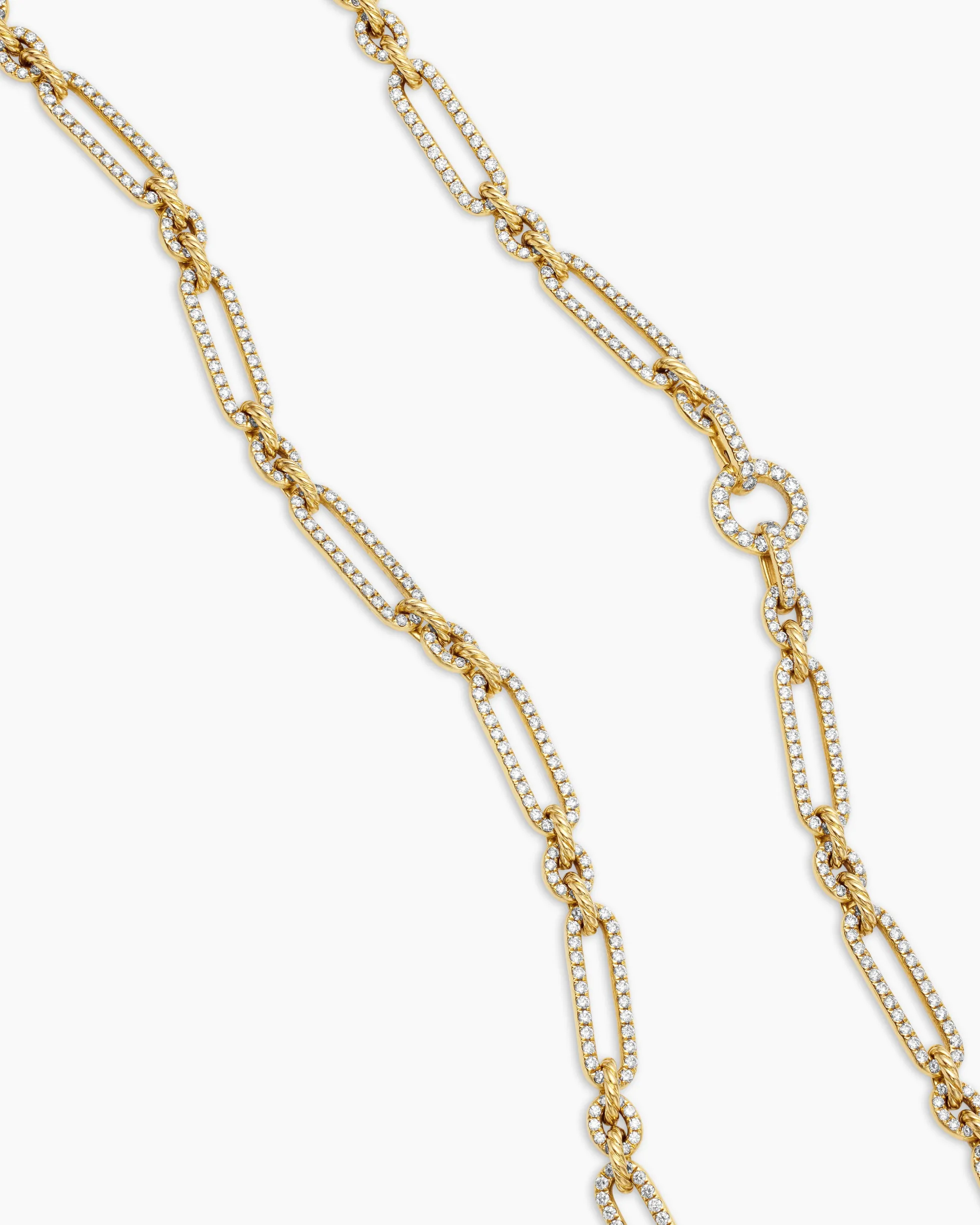 Lexington Chain Necklace 18K Yellow Gold with Diamonds, 6.5mm