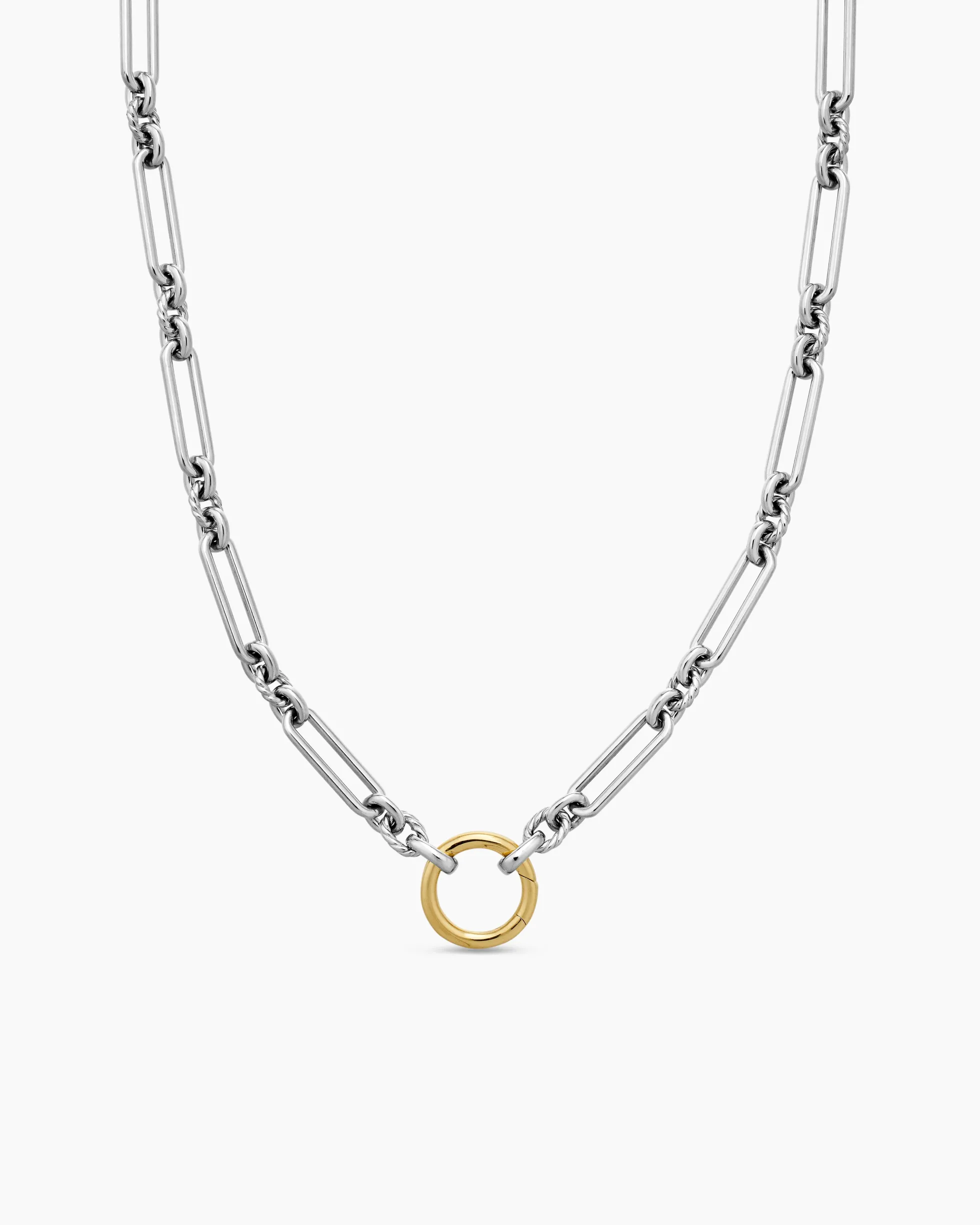Lexington Chain Necklace Sterling Silver with 18K Yellow Gold, 4.5mm