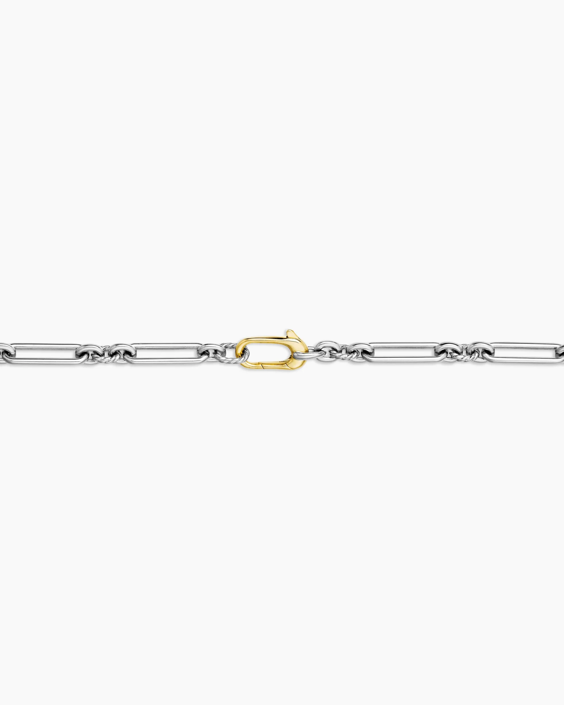 Lexington Chain Necklace Sterling Silver with 18K Yellow Gold, 4.5mm