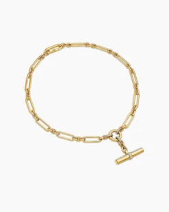Lexington E/W Chain Necklace 18K Yellow Gold with Diamonds, 6.5mm