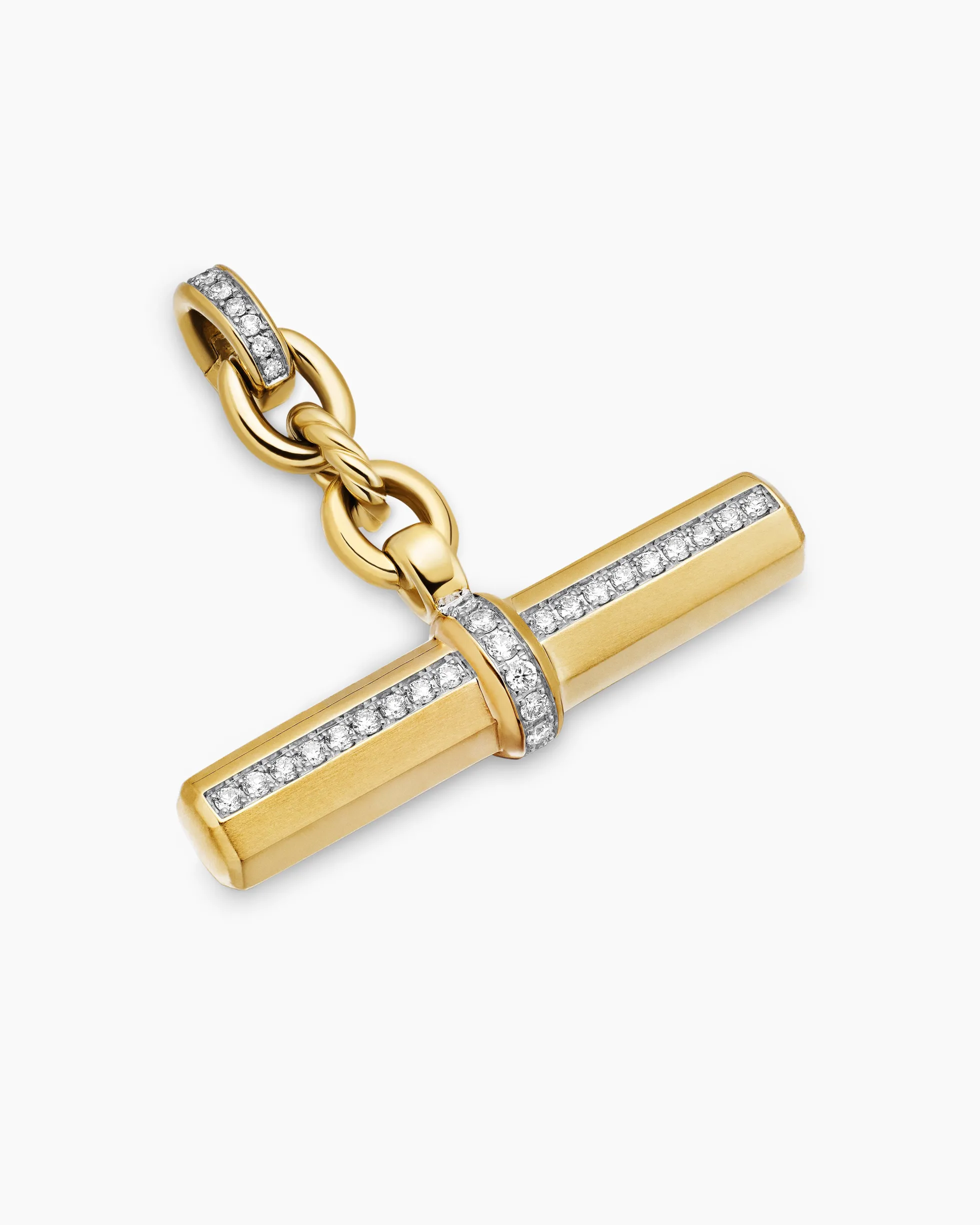 Lexington E/W Chain Necklace 18K Yellow Gold with Diamonds, 6.5mm