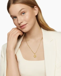 Libra Amulet 18K Yellow Gold with Diamonds, 19mm