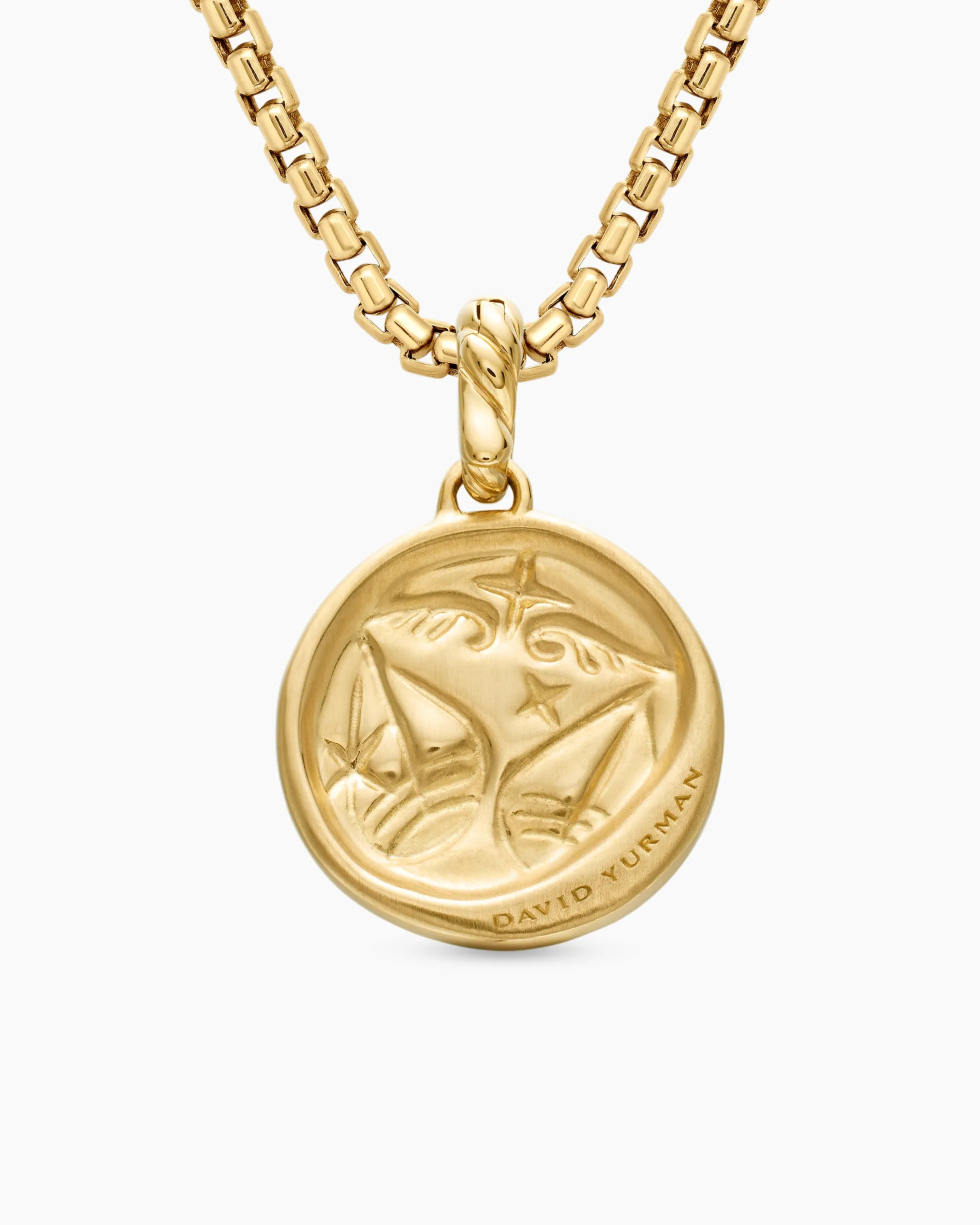 Libra Amulet 18K Yellow Gold with Diamonds, 19mm